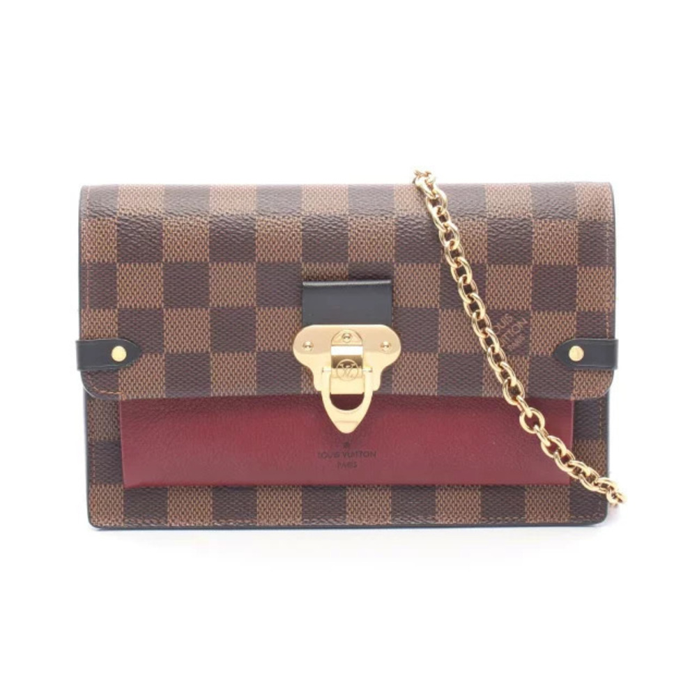 Louis Vuitton Portefeuille Vavin Damier Canvas Shoulder Bag Ebene Brown